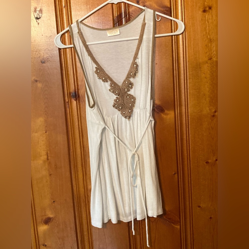 Size Large women’s Pretty Good top with sequins on top front